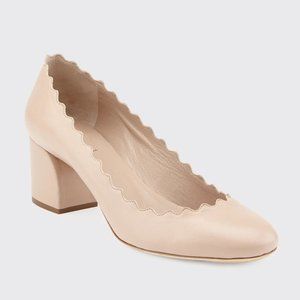 Chloe Scalloped Leather Pump